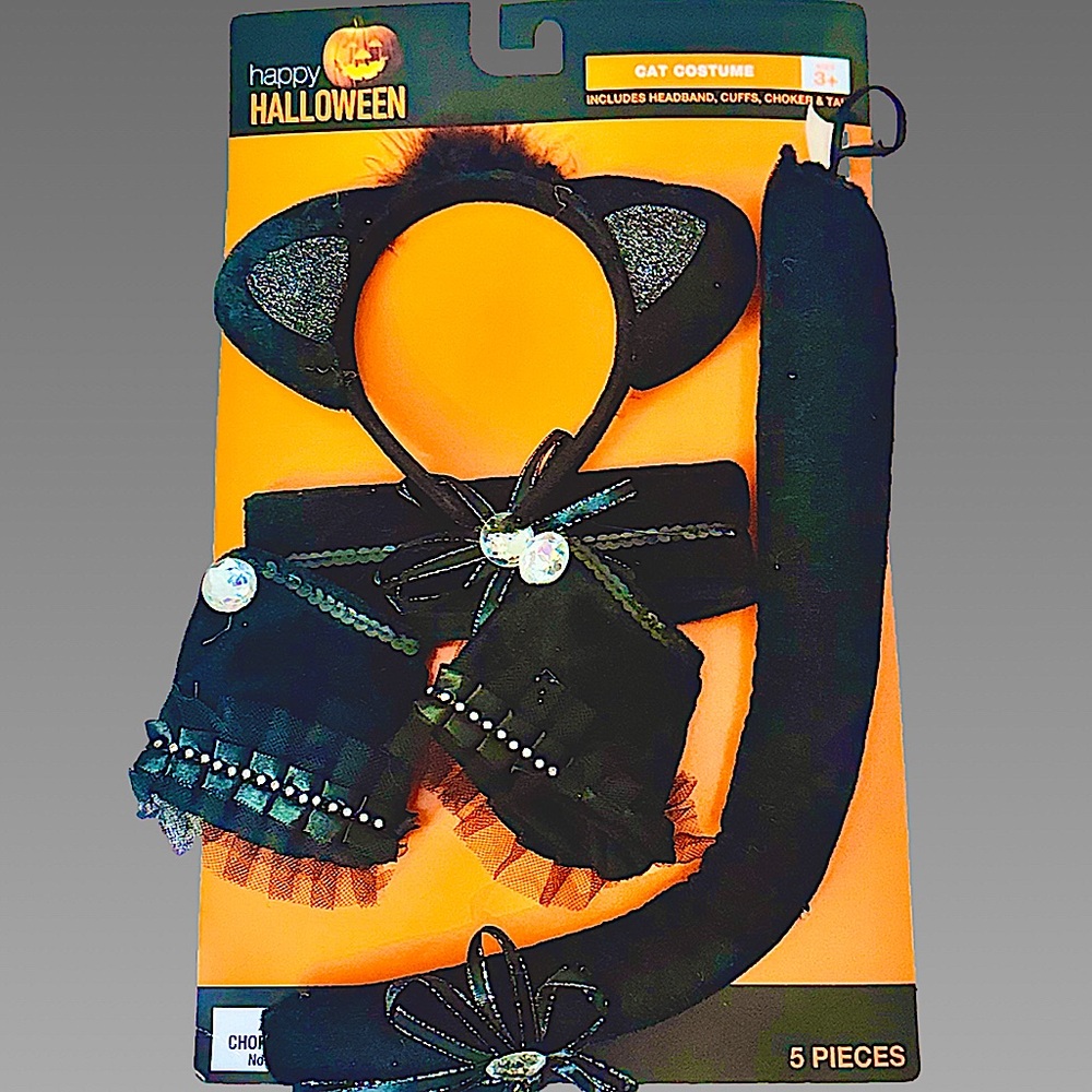 🎃*NWT* 5pc Cat Costume‎ Accessory Set